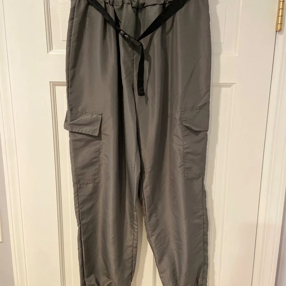 Balera Performance Belted Cargo Pants – Gray, Adult Large, 28